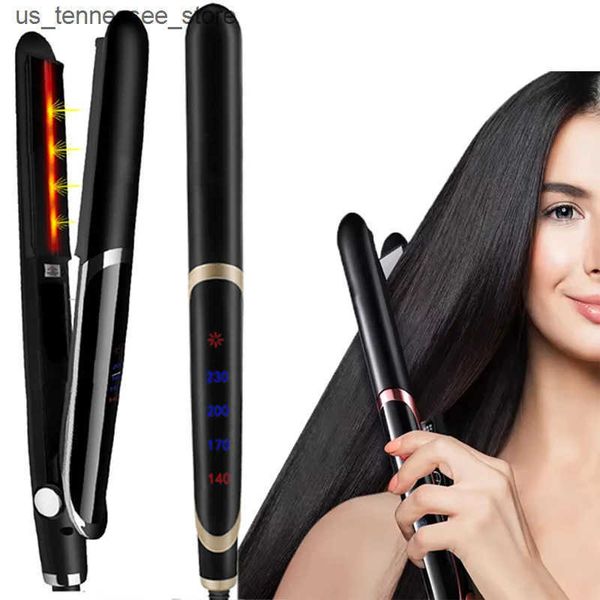 Hair Curlers Straighteners Infrared Straight Tourmaline Coating Or Ceramic Lcd Display Negative Ion Flat Iron Fast Straightening Hair Curler