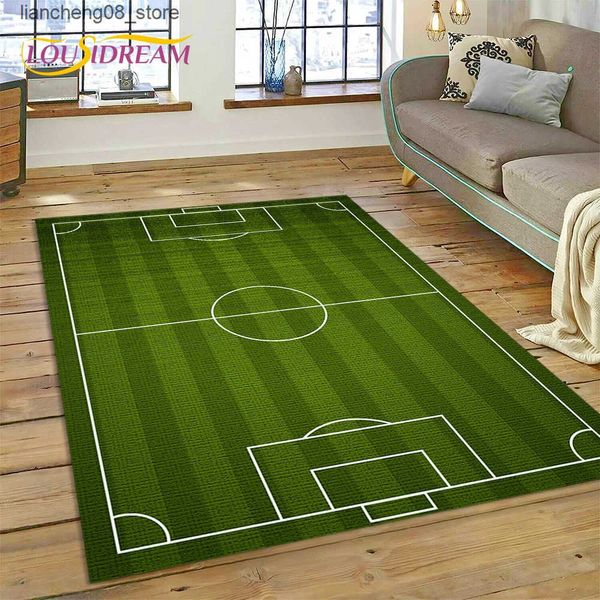 Carpets Soccer Football Field Rug Carpet for Living Room Bedroom Home DecorFloor Mat Non-slip Decoration for Sofa Kitchen Doormat Gifts L240