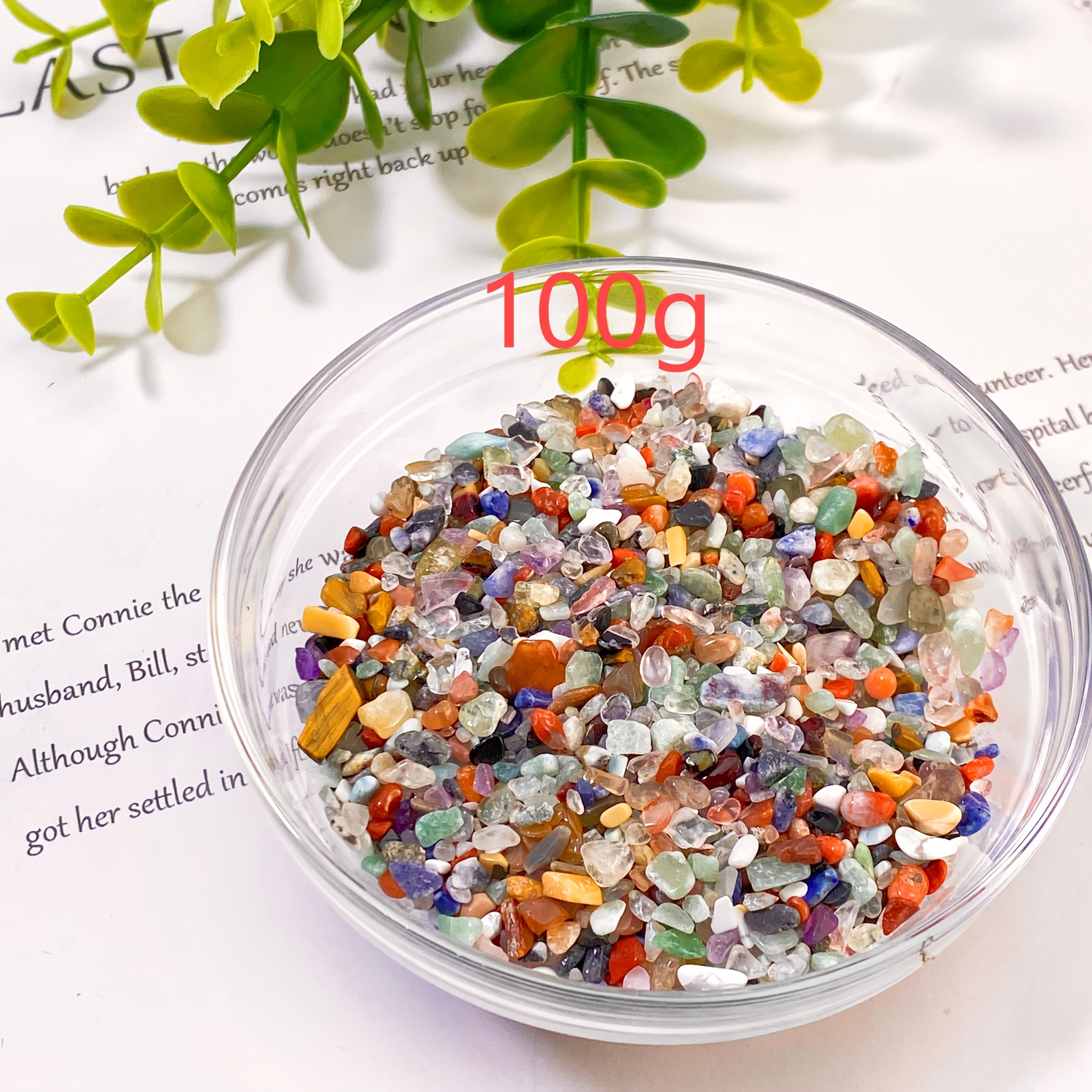 TEMU 50g-100g Natural Chips - 1-5mm Multicolor Gemstone Stones (pink,, White, Brown, Black) For Jewelry Making, Diy Crafts, Party Decorations, Table