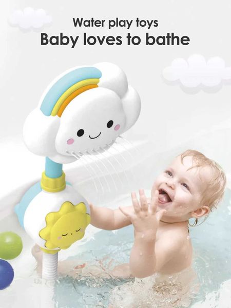 Baby Bath Toys Bathing Cute Swimming Water Spraying Clouds Flowers Shower Bath Toy For Kids Swimming Pool Water Playing Toy Chapter Y250120