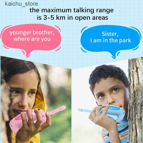 2 Pack Kids Talkies Mini Rechargeable Talky Parent-child Family Games Toys Children Cartoon Talkie Walkie Toy Gift J241216