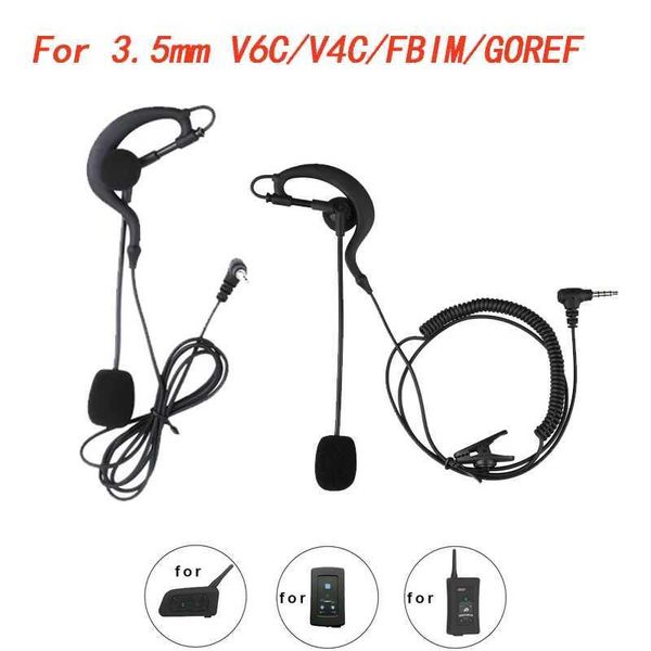 Interphone 1Pcs 3.5mm Interface Referee Headphone For 3.5mm Jack V6 pro FBIM V6 V4 plus GOCOM4 Motorcycle Helmet Intercom Z241018
