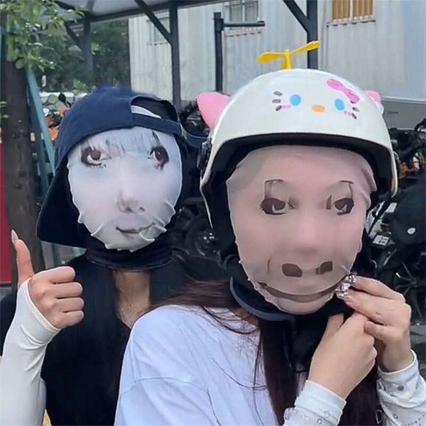 NEW 3D Printed Funny Elastic Mesh Full Face Mask for Men Women Cosplay Headwear Hip Hop Fashion Hood Hat Headgear Gift