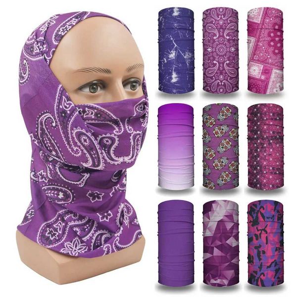 Purp clava Women Running Cam band Bandana Quickdry Neck Gaiter Breathab Hiking Face Mask Tube Cycling ScarfXJ241231