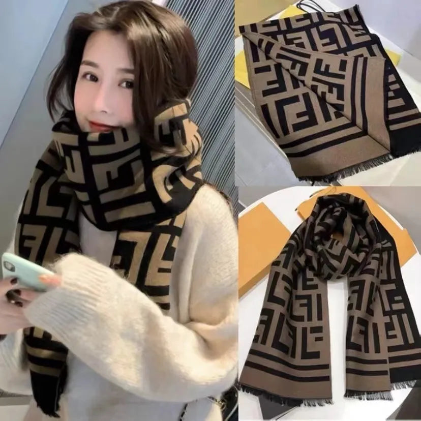Designer Scarf Luxury Women Shawl 100% Cashmere Scarf Winter Warm Designer Long Shawls Wraps Smooth Quality Scarves Outdoor Recreation Letter Classi