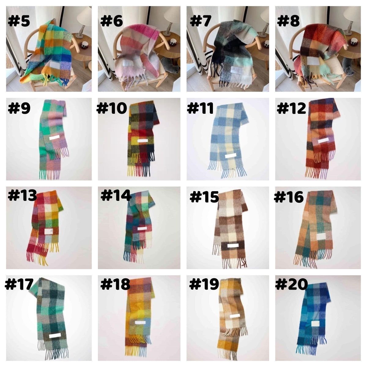 Fashion Designer Scarf Cashmere Soft Luxury Scarves Headscarf Pashmina Shawl for Womens 24780