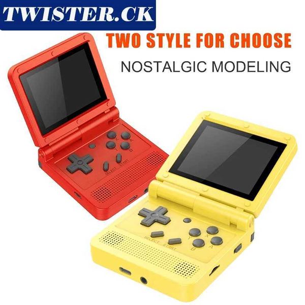 POWKIDDY V90 Retro Handheld Folding Game Console 3.0-inch IPS LCD Sn 1020mAh Rechargeable Battery Built in 15000 Video Games Y241029