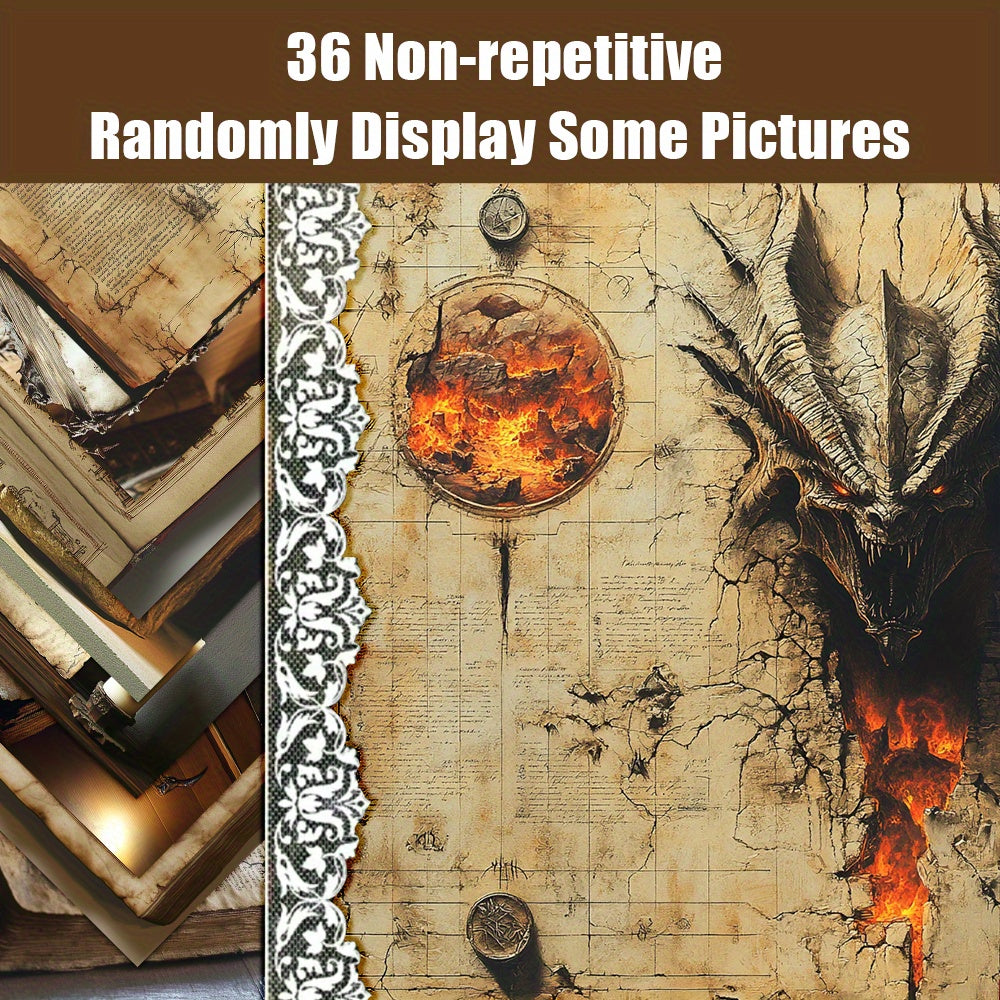 TEMU 36 Non-repetitive Old Torn Scrolls, Magic , Scrapbooking Paper, Decorative Paper, Material Paper Suitable For Background Decoration, Junk Diary,