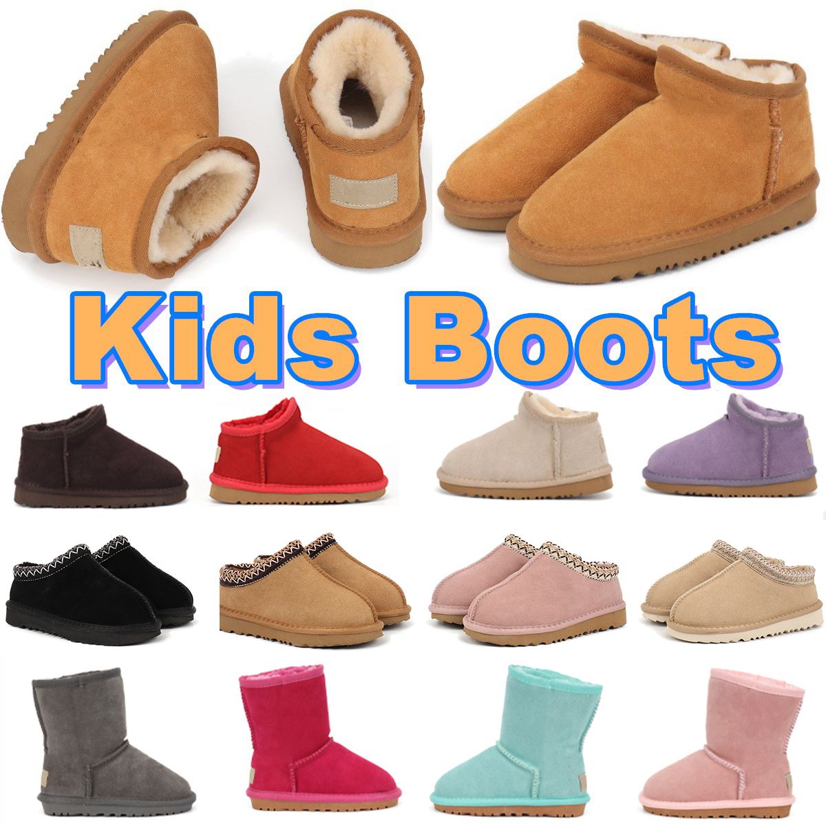 Designer Kids Boots tazz Slippers Tasman Toddler Shoes Girls Boys Australia Classic ultra mini Boot Winter Snow Baby Children Preschool infant enfan
