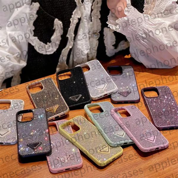 Luxury Glitter Phone Case Designer iPhone Case For iPhone 16 Pro Max Case Apple iPhone 15 Pro Max 14 13 12 11 15 Plus Bling Sparkling Rhines