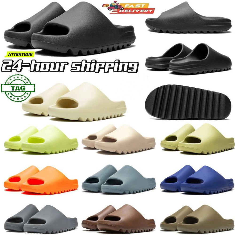 Designer slides foam sandalen Mens Womens sandals Beach slippers Slate Clog Slipper Onyx Grey Slate Marine Bone Dark Flax Salt Pure Resin Glow Green