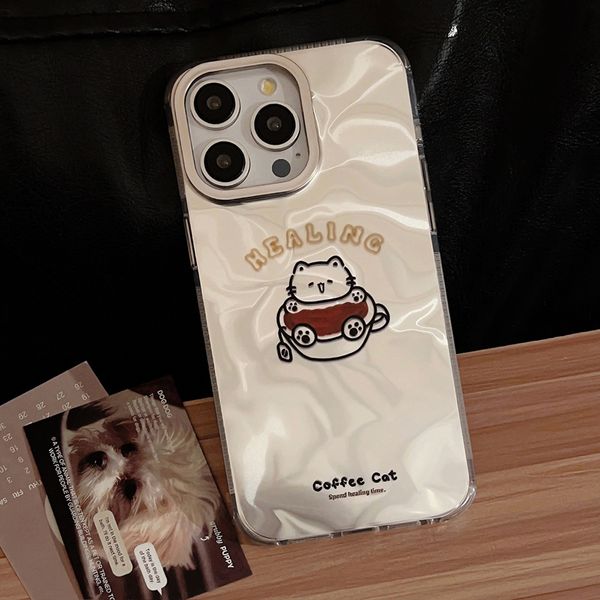 ddmygifts Coffee Cat is suitable for 15 high-end 14 Promax phone case 1312 niche cartoon A