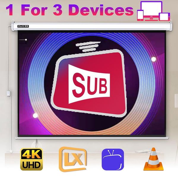 Lxtream 1for 3 SUB Portable Projector Screen 180 365 Inch Projection Screens Foldable 4K Full HD Anti-Light Curtain For Wall Mounted Home Th