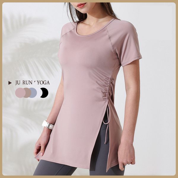 Yoga Short Women Sleeve Slow Sports Longo Top Top Roup