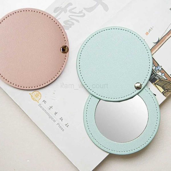 Rotatable PU Leather Ultra-thin Gift for her Women Girls Makeup Mirror Travel Accessories Cosmetic Mirror Compact Pocket MirrorM240722