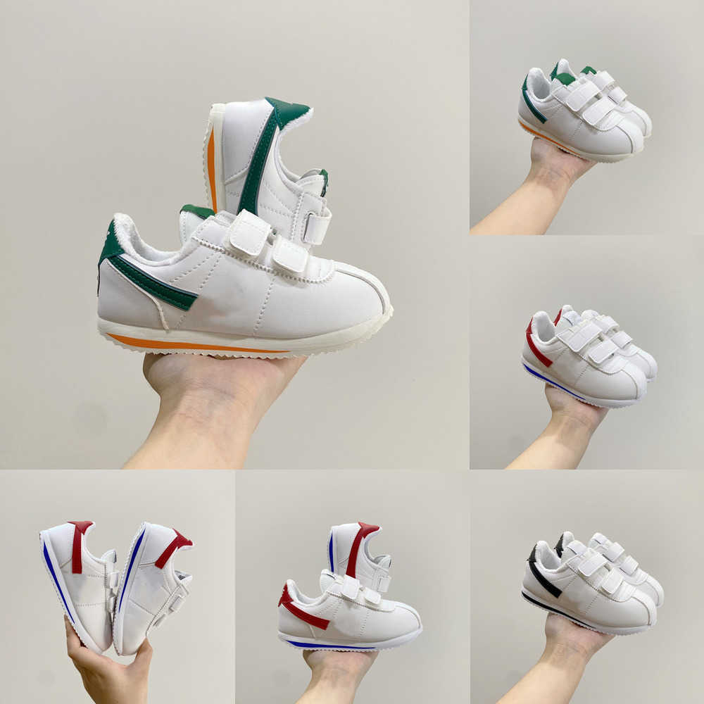 kids Cortez Running Shoes boys girls white casual shoes Sneakers Trainer Designer Union Classic fleece HOOK LOOP Baby toddlers infants jogging walki