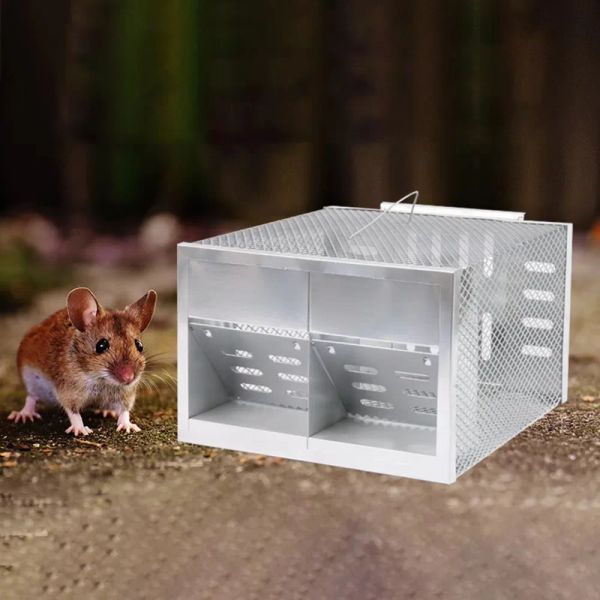 Durable Reusable Double Door Mouse Traps Safe Efficient Mouse Catcher Continuous Cycle Mice Cage