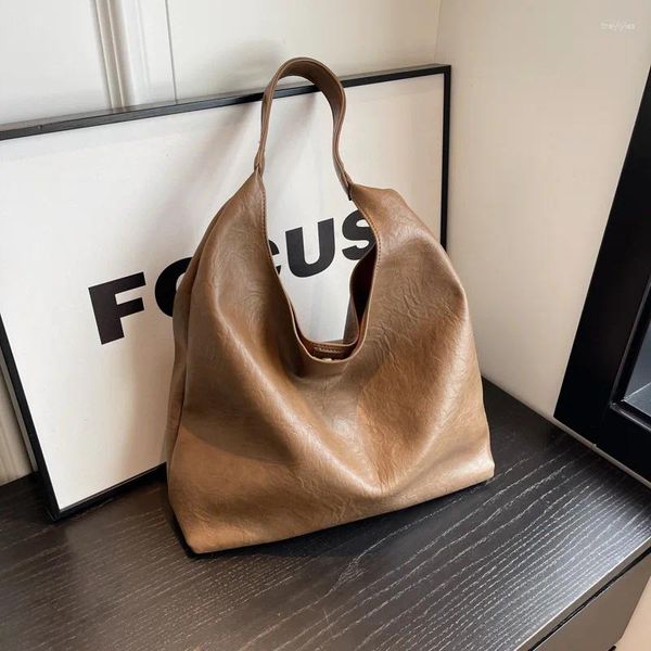 Evening Bags 2024 Ladies Pu Leather Shoulder Bag Fashion Trend Messenger High Quality Net Red Casual Underarm Womens BucketX240827