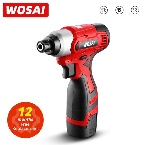 Electric Drill WOSAI 16V Screwdriver 100Nm impact Driver cordless drill Household Multifunction Hit Power Tools MTSER 221202