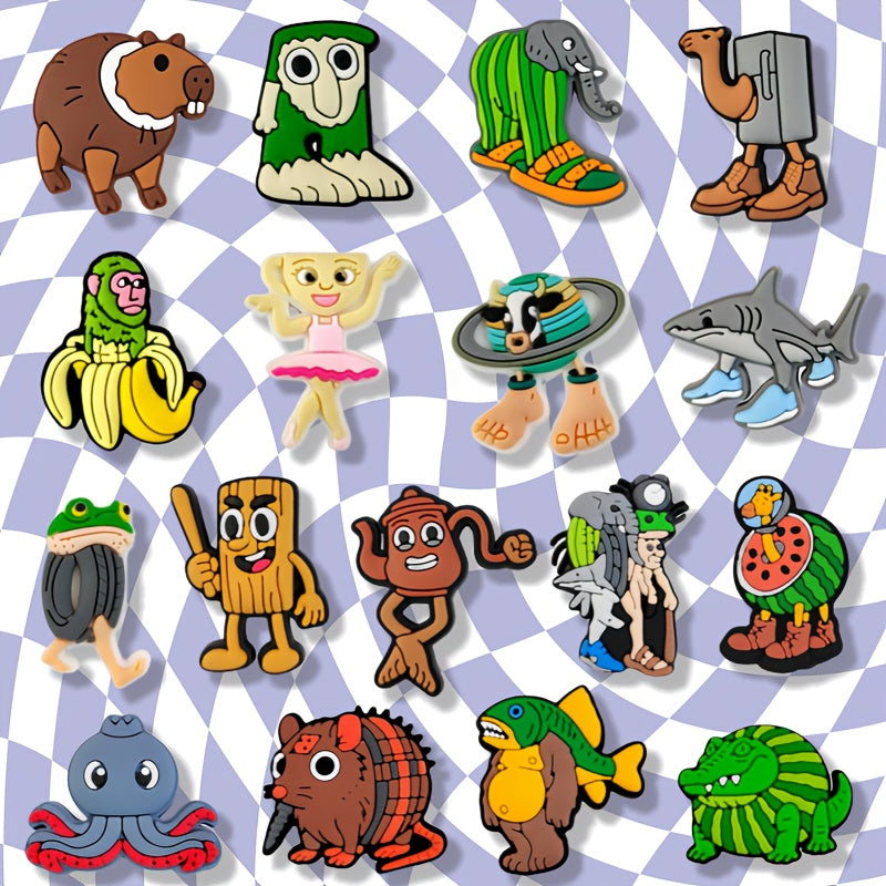 TEMU 17pcs Brain Worm Theme Set: Classic And Unique, Unlimited . Diy Decorations— Shoes, Bags, Bracelets, Or Use As Party Favors & Holiday Gifts To
