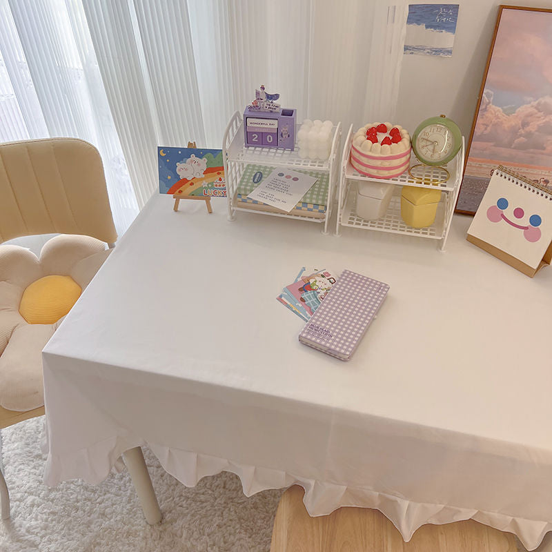 A671 Waterproof PVC Round Tablecloth for Small Tables - Oil Resistant & Easy Care