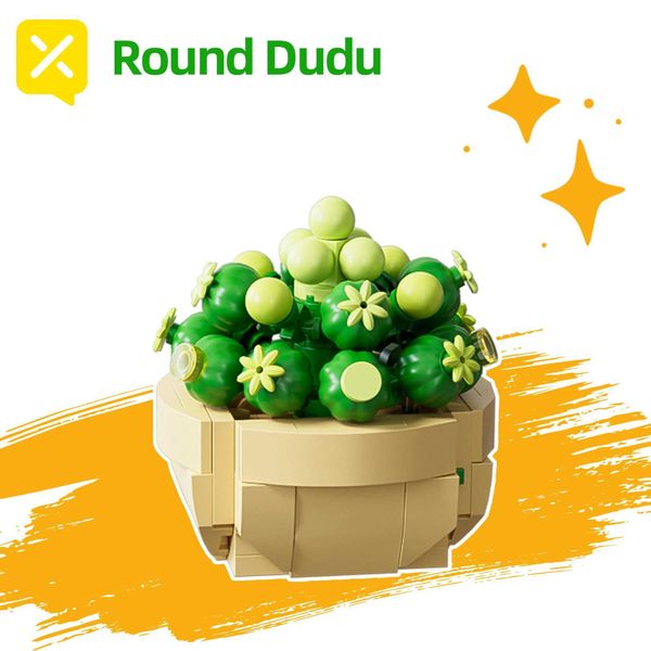 ToylinX 107PCS Building Blocks Succulent Plant Creative Bricks Kits DIY Assembled ToyPotted Plants Flowers Gift for Children W250115