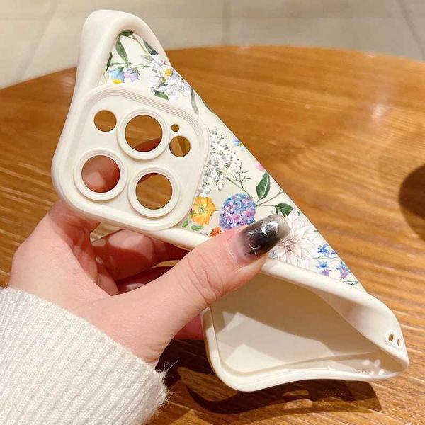 Cellphone Case Hydrangea Flower Soft TPU phone case suitable for iPhone 16 15 14 Pro Max Plus 13 12 11 Pro Max X XS 7 8 SE shockproof silico