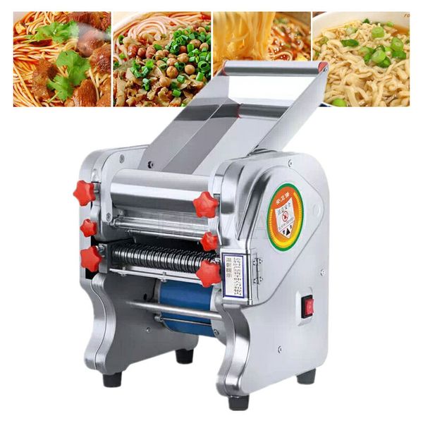 Electric Noodle Press Machine Dough Roller Stainless Steel Desktop Pasta Dumpling Maker Commercial Kneading Noodle Machine