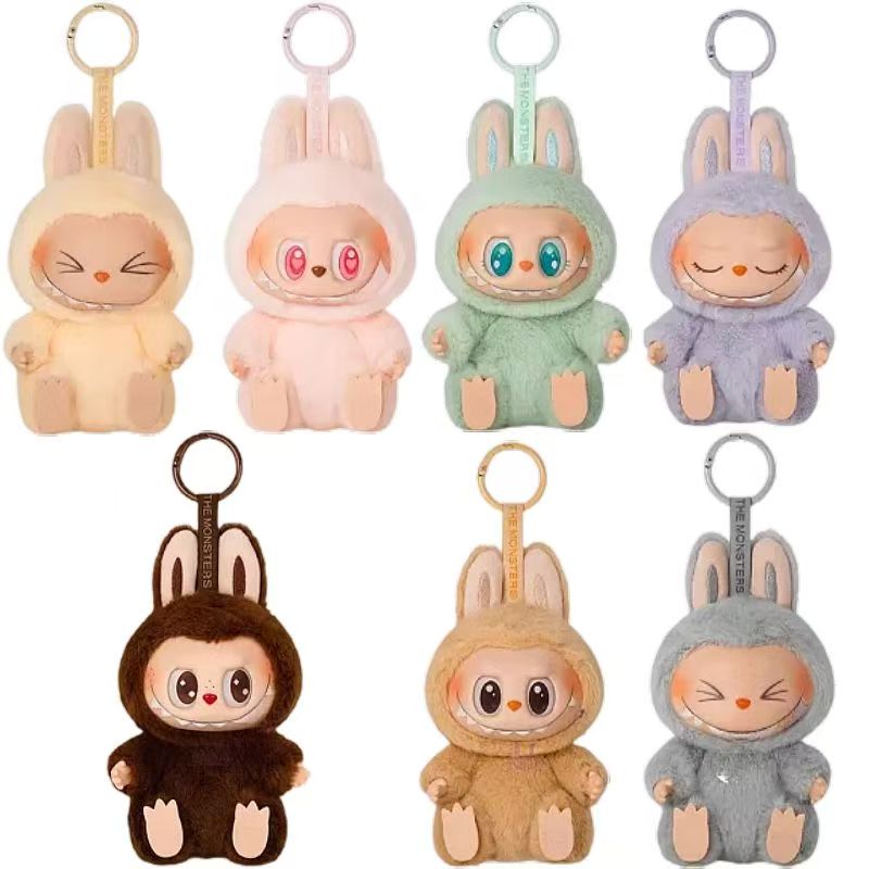 Labbub doll Original Labubu V1 100%Genuine Version The Monster aroon Blind Box Vinyl Face Series Keychain Bag Pendant CollectibleT250521