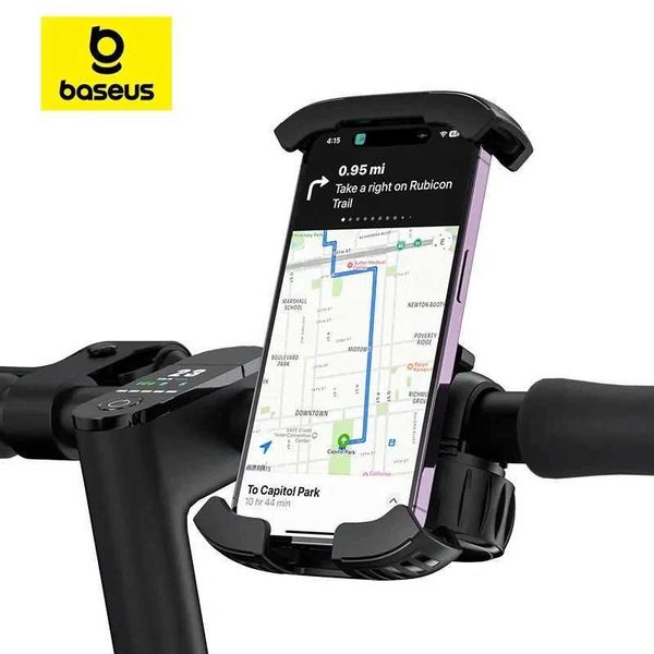 Cell Mounts Holders Baseus Universal Motorcycle Bike Holder Handlebar Stand Bicycle Phone Mount Bracket For Huawei iphone 15 14 pro max S246