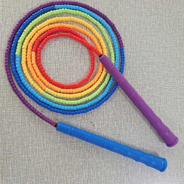 Jump Ropes NEVERTOOLATE LONG HANDLE soft pvc good quality beaded jump rope 11ft 3m real length skipping rope fitness skill equipment z241109