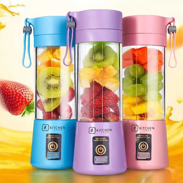 Portable Blender Summer Personal Electric Mini Bottle Home USB 4 Leaf Juice Cup hine W241025