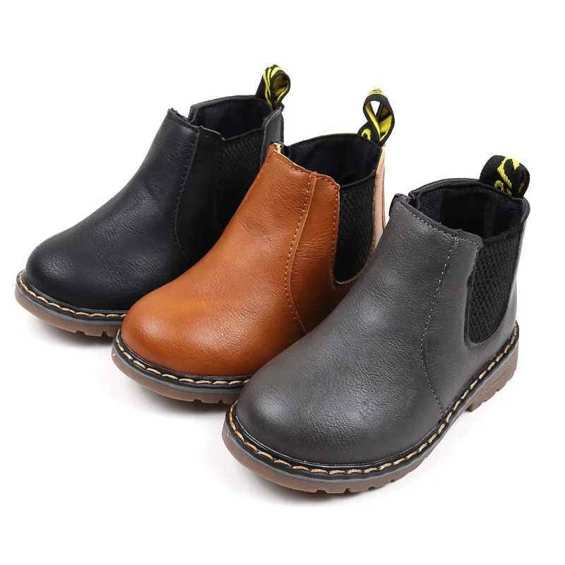 New Brand 2024 Kids Fashion Toddler Baby Soft Flat Short Boots Non-Slip Rubber Sneakers Boys Girls Children BootXJ241018