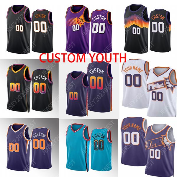 Custom 1 Booker 3 Kevin Durant Devin Basketball Jerseys Top The Sun Men 13 Ayton 23 Cameron Johnson Shamet 25 Mika Bridges 35 Chris Paul You