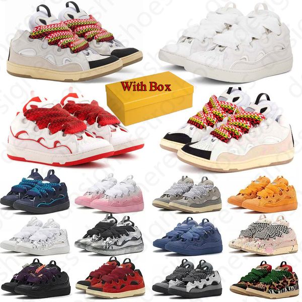 Designer Lavinns Curve Sapatos casuais Glitter branco Goma preta Cool cinza Red Homem Mulheres Lavinshoes Sneakers masculino feminino Scarpe