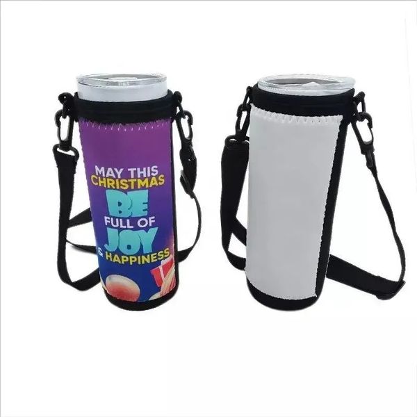 DHL Sublimation White Blank Oz Tumbler Tote Diving Cloth Neoprene Bottle Sleeves With Adjustable Strap Drinkware Handle Water Cups Carrier C