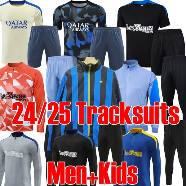 24 25 Tracksuits hoodies BARELLA CORREA DZEKO GIROUD IBRAHIMOVIC LAUTARO Eriksen ALEXIS 2023 2024 MEN Kids training sets survetement jogging