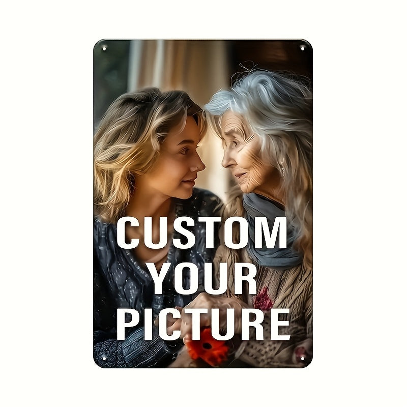 TEMU 8x12 Inch Personalized Custom Photo Metal Sign - Vintage Wall Decor For Home, Bar, Cafe, Office & Classroom - Durable Iron Plaque With , No