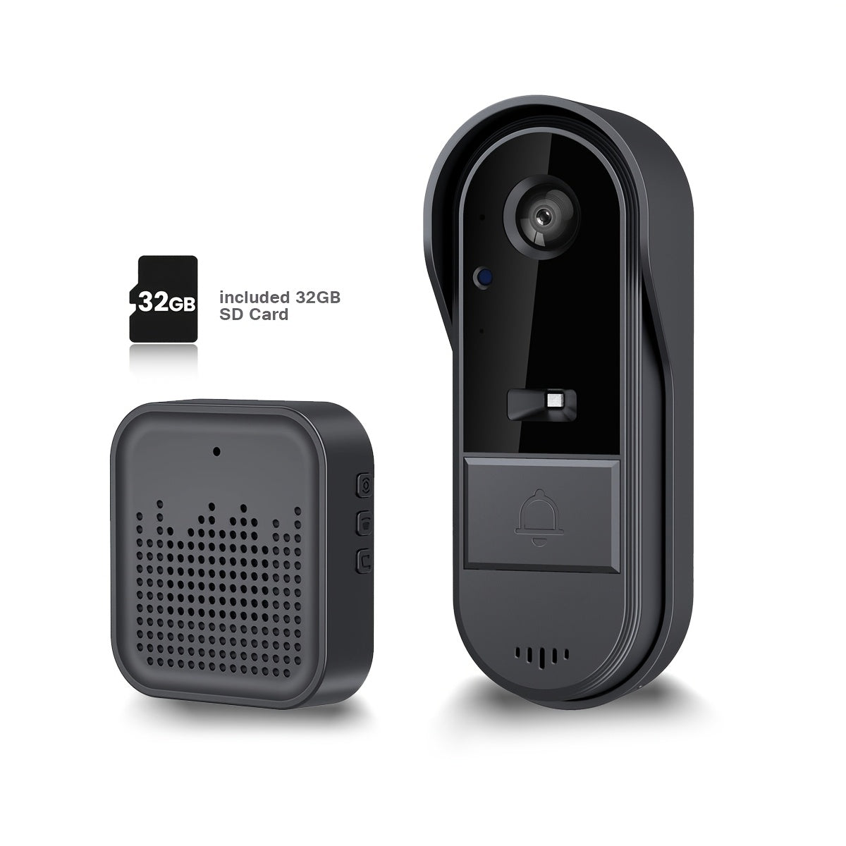TEMU Wireless Doorbell Camera - Video Streaming Via Wifi, Infrared Night Vision, Real-time Audio With Voice Changer, Photos And Videos, Expandable