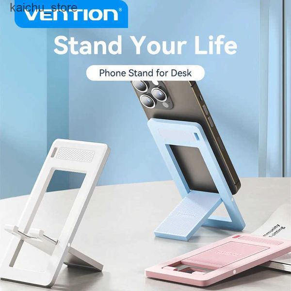 Cell Mounts Holders Vention Portable Desktop Holder Foldable Mini Moblie For 15 Max iPad Desk Bracket Phone Stand DESK J241217