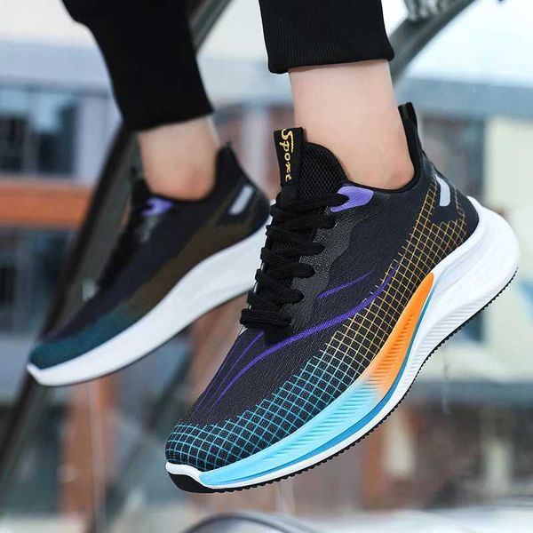 Tênis esportivos de corrida 2024 Moda de malha leve de malha de malha respirável Sapatos de bola masculina e casual Shoesc241225
