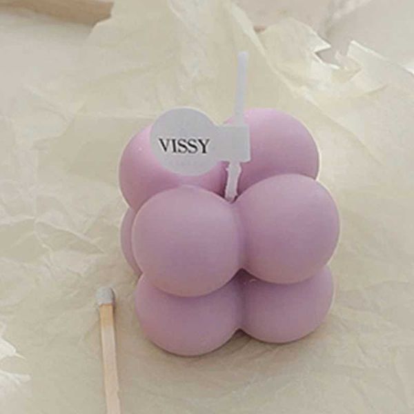 Small Scented Mini Cube Bubble Shaped Wax CandlesXJ240830