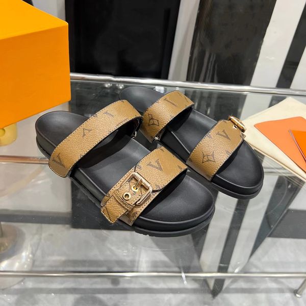 Designer sandals, new slippers for men and women, luxury brands, platform slippers, casual outing beach shoes 35-44 AAA+