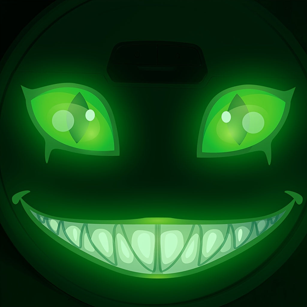 TEMU 1pc Glowing Eyes Nightlight Sticker - Self-adhesive Removable Reusable Vinyl Decal, No Batteries Needed, Washable Contemporary Irregular Shape