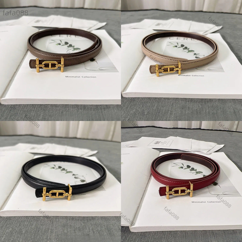 Top Designer Waist In Narrow Belt Fashion All-Match Ladies With Dress Coat Embellished Suit Pants Belt Width 1.3Cm Luxury Women Leather Belt A Beaut