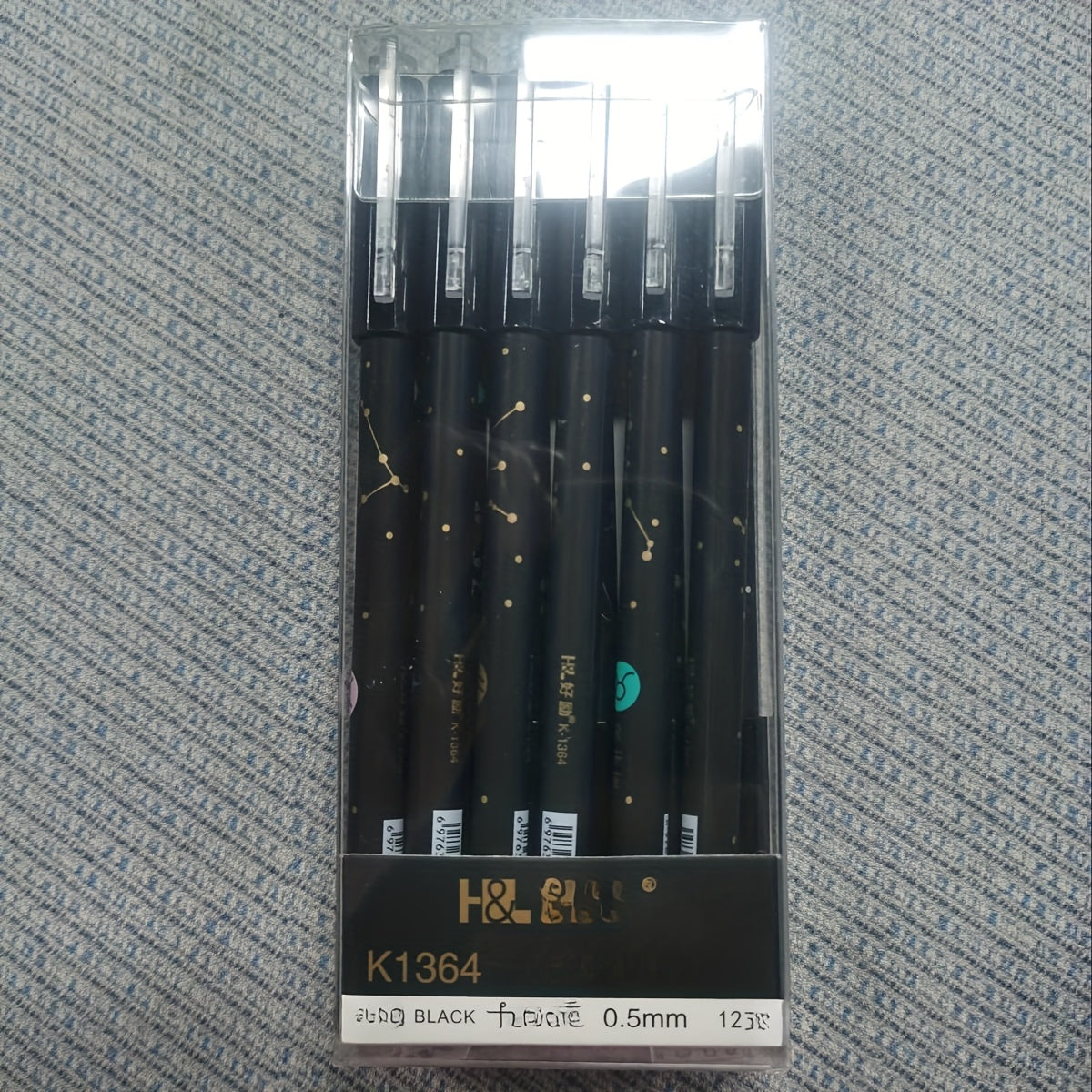 TEMU 12pcs Gel Ink Pens Erasable, With Eraser 0.5mm Fine Point Black-blue 12 Constellations Ink Medium Point For Journaling Writing Drawing Office