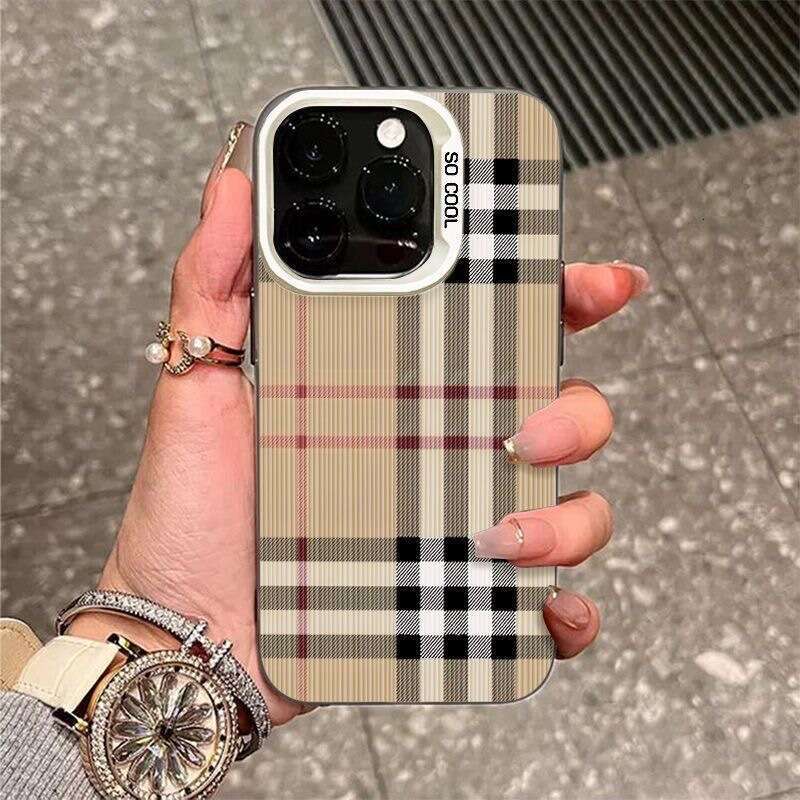 DHgadgets Light Luxury Plaid Suitable for iPhone 16 Max Case 15 Pro Trendy 14 Plus-13-12 Classic X