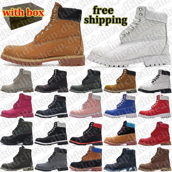 free shipping with box men women designer boots stylish boot durable booties outdoor walking hiking waterproof shoes mens classic black whit