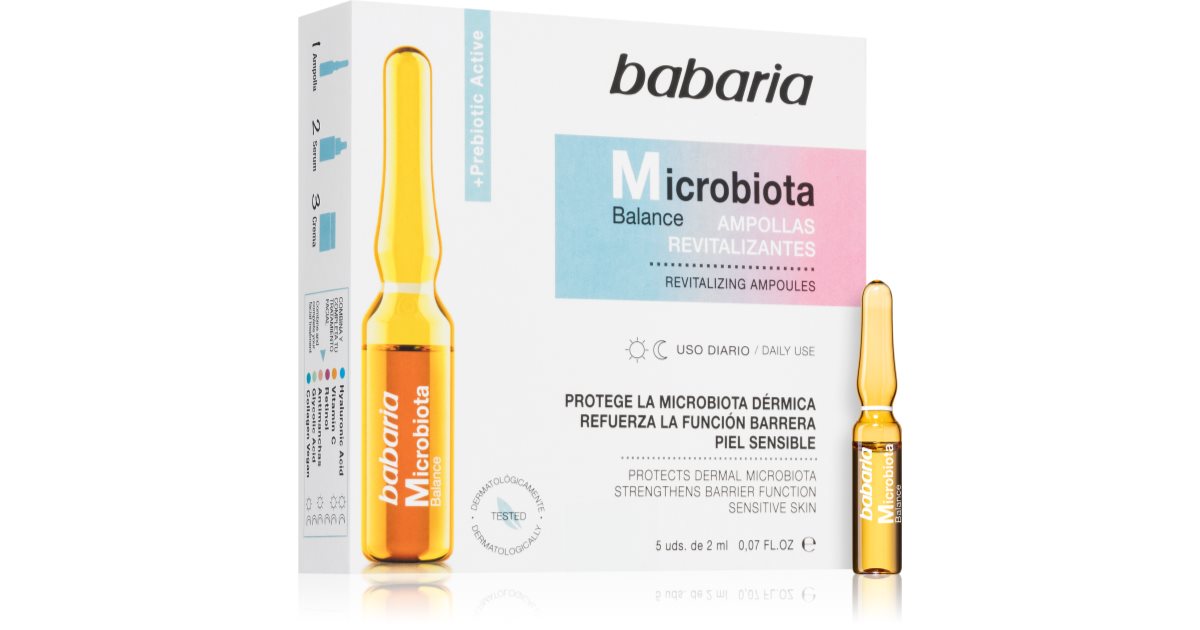 Babaria Microbiota Balance Revitalizing Blister Treatment Piele sensibilă Utilizare zilnică 5un