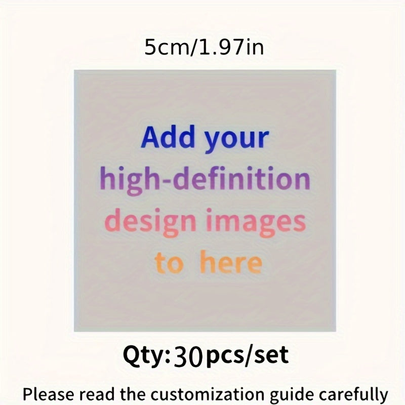 TEMU Personalized Custom Stickers - 30pcs Set Of Decals, Waterproof And Ideal For Gift Boxes, Bottles, Etc. - Easy To Apply On Metal, Glass, And